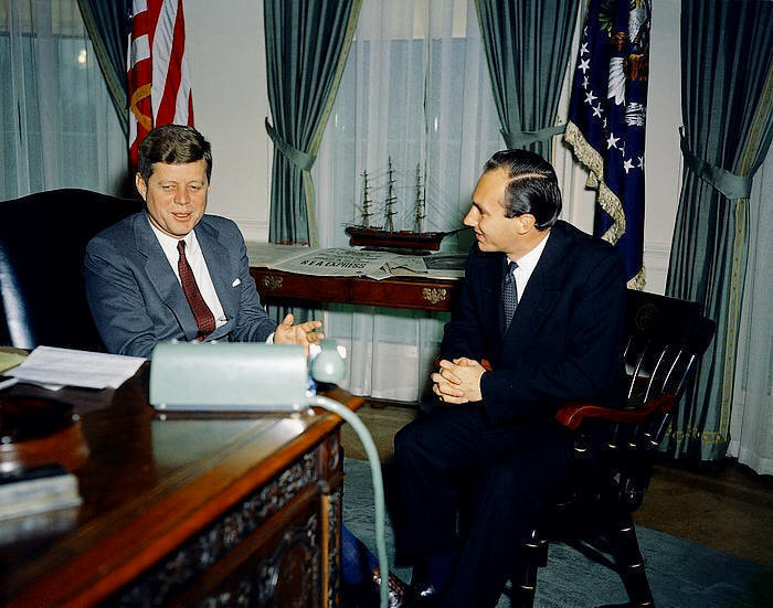 Hazar Imam meeting with President John F. Kennedy at the Oval Office 1961-03-14 Hazar Imam meeting with President John F. Kennedy at the Oval Office 1961-03-14